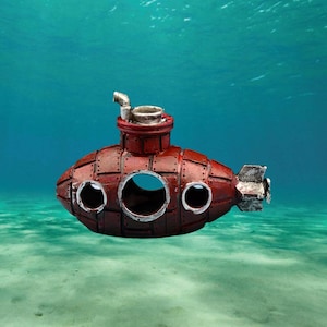 wrecked submarine, sinked ship, wrecked ship decoration, shipwreck, aquarium rocks, aquarium decor, aquarium, aquarium cave, terrarium kit