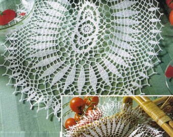 Crochet Doily oval 36x44 cm - 14x17 inches  or round 44 cm - 17 inches Mashup