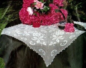 Crochet Tablecloth - Flowers