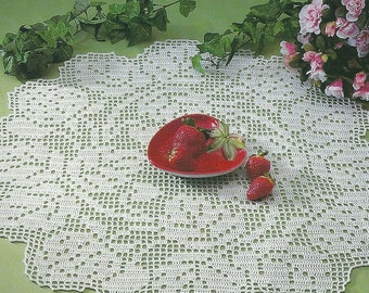 Crochet Doily 60 cm - 24 inches - Strawberries