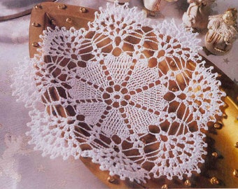 Crocheted Doily 29cm - 11 inches - Star Dust