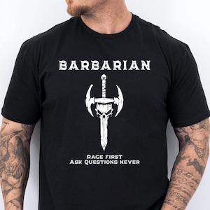 Barbarian Rage D&D T-Shirt: Funny RPG Gift
