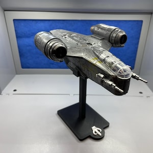 Star Wars Micro Galaxy Squadron Razor Crest Display Stand - Mandalorian Logo - 3D Printed