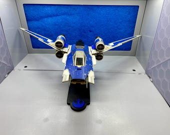 Star Wars Micro Galaxy Squadron Rebel U-wing Display Stand - Rebel Alliance Logo - 3D Printed