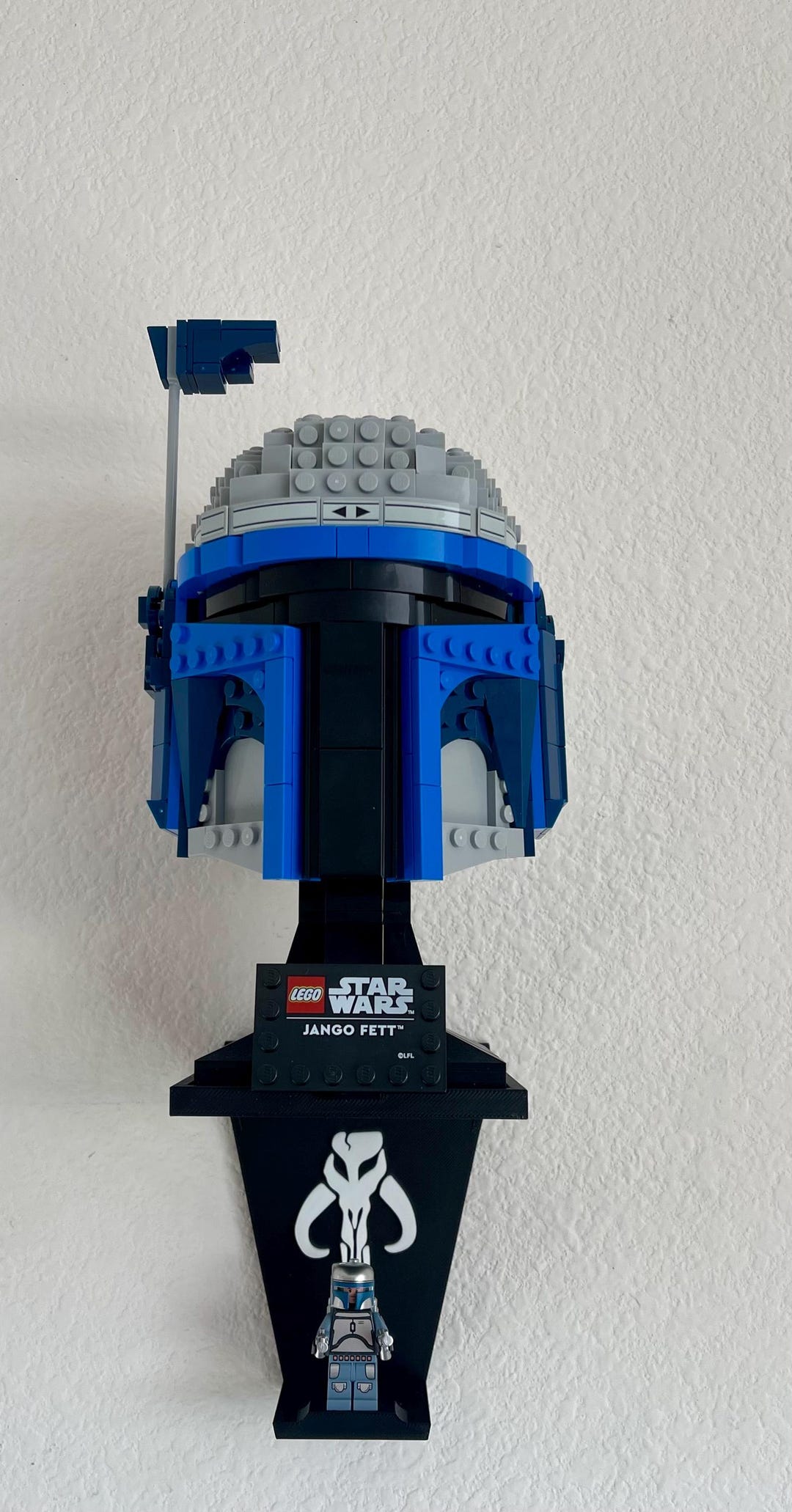 LEGO Star Wars Jango Fett Helmet Wall Mount With Mythosaur Logo