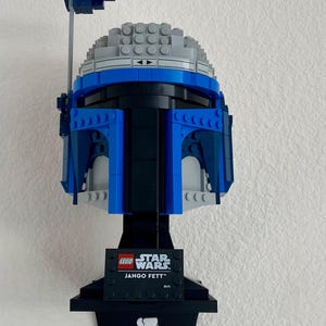 LEGO Star Wars Jango Fett Helmet Wall Mount with Mythosaur Logo - 3D Printed