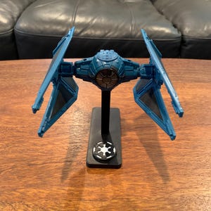 Star Wars Action Fleet TIE Interceptor 3D Printed Display Stand - Imperial Logo