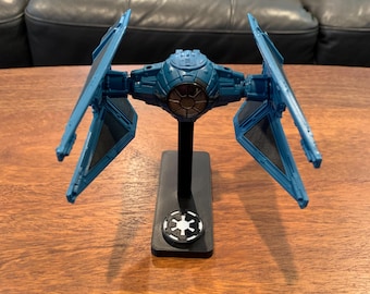Star Wars Action Fleet TIE Interceptor 3D Printed Display Stand - Imperial Logo