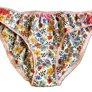 Women&#39;s bikini panties knickers made from Liberty Tana Lawn size 12 handmade