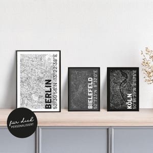 Plakat Stadtplan // Deine Stadt // personalisiert