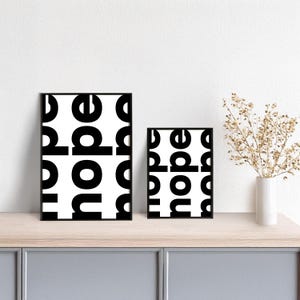 Typoplakat nope // bold // Schwarzweiß // Wandkunst