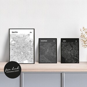 Plakat Stadtplan // Deine Stadt // personalisiert