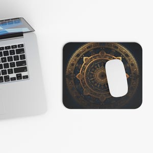 Ästhetische Mandala Maus Pad | Künstlerisches Schreibtischzubehör, Computer Geschenk, Wohnkultur, Büromaterial, Meditationshilfe, Mousepad