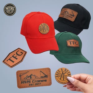 Custom Leather Engraved Patches, Leather Name Tag, Custom Logo Leather Patches, Laser Engraved Leather Patches, Leather Patch Hats