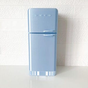 Miniature Refrigerator Pale Blue 1:6 Scale Barbie Dollhouse Kitchen Furniture