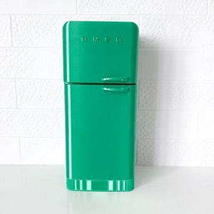 Miniature Refrigerator - Green - 1:6 Scale - 12&quot; Fashion Dolls - Dollhouse - Kitchen Furniture