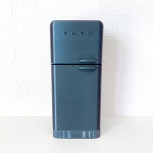 Miniature Refrigerator - Metallic Blue - 1:6 Scale - 12&quot; Fashion Dolls - Dollhouse - Kitchen Furniture