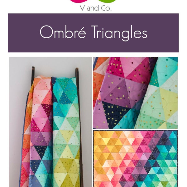 Ombre Triangles Pattern by V & Co FREE SHIPPING