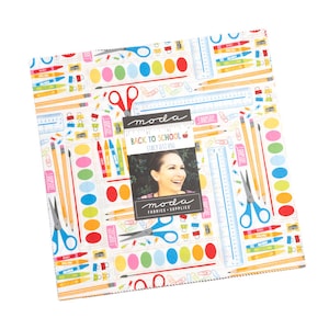 Back to School Layer Cake 10 inch Squares from Stacy Iest Hsu and Moda Fabrics
