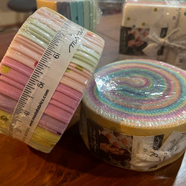 Best of Ombre Confetti Metallic Moda Jelly Roll Designed by V and Co