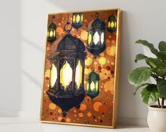 Ramadan Lanterns – Printable Wall Art, Islamic Décor (Digital Download)