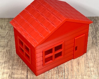 3D Printed Red House Gift Box: Magnetic Roof, Real Estate Closing Gift
