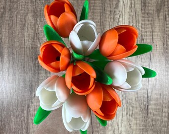 3D Printed Ireland-Themed Tulip Bouquet: Modern Home Decor