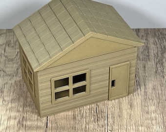 3D Printed Wood House Gift Box: Magnetic Roof, Business Card Holder