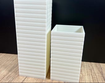 3D Printed Geometric Vases, Set of 2 (Small and Medium), Modern Home Decor, Housewarming Gift, STL File Digital Download
