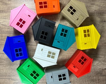 3D Printed House Gift Box, Mix and Match Colors, Magnetic Roof, Real Estate Closing Gift, Housewarming Gift, Business Card Holder