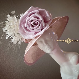 Kentucky Derby Hat, Kentucky Oaks Hat, Pink Rose Hat, Royal Ascot Hat, High Tea, Easter Hat, Del Mar Races Hat Contest, Hat by Aimee Fuller