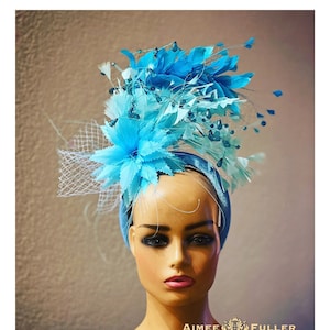 Kentucky Derby Fascinator, Bridal Headband Fascinator, Fuchsia Teal Green High Tea Hat, Royal Ascot Hat Fascinator, Hot Pink Women's Hats