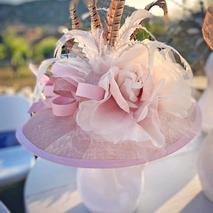 Kentucky Derby Hat, Kentucky Oaks Hat, Dusty Pink Rose Hat, Royal Ascot Hat, High Tea, Easter Hat, Del Mar Races Hat Contest, Melbourne Cup