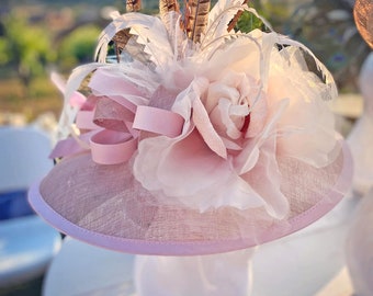 Kentucky Derby Hat, Kentucky Oaks Hat, Dusty Pink Rose Hat, Royal Ascot Hat, High Tea, Easter Hat, Del Mar Races Hat Contest, Melbourne Cup