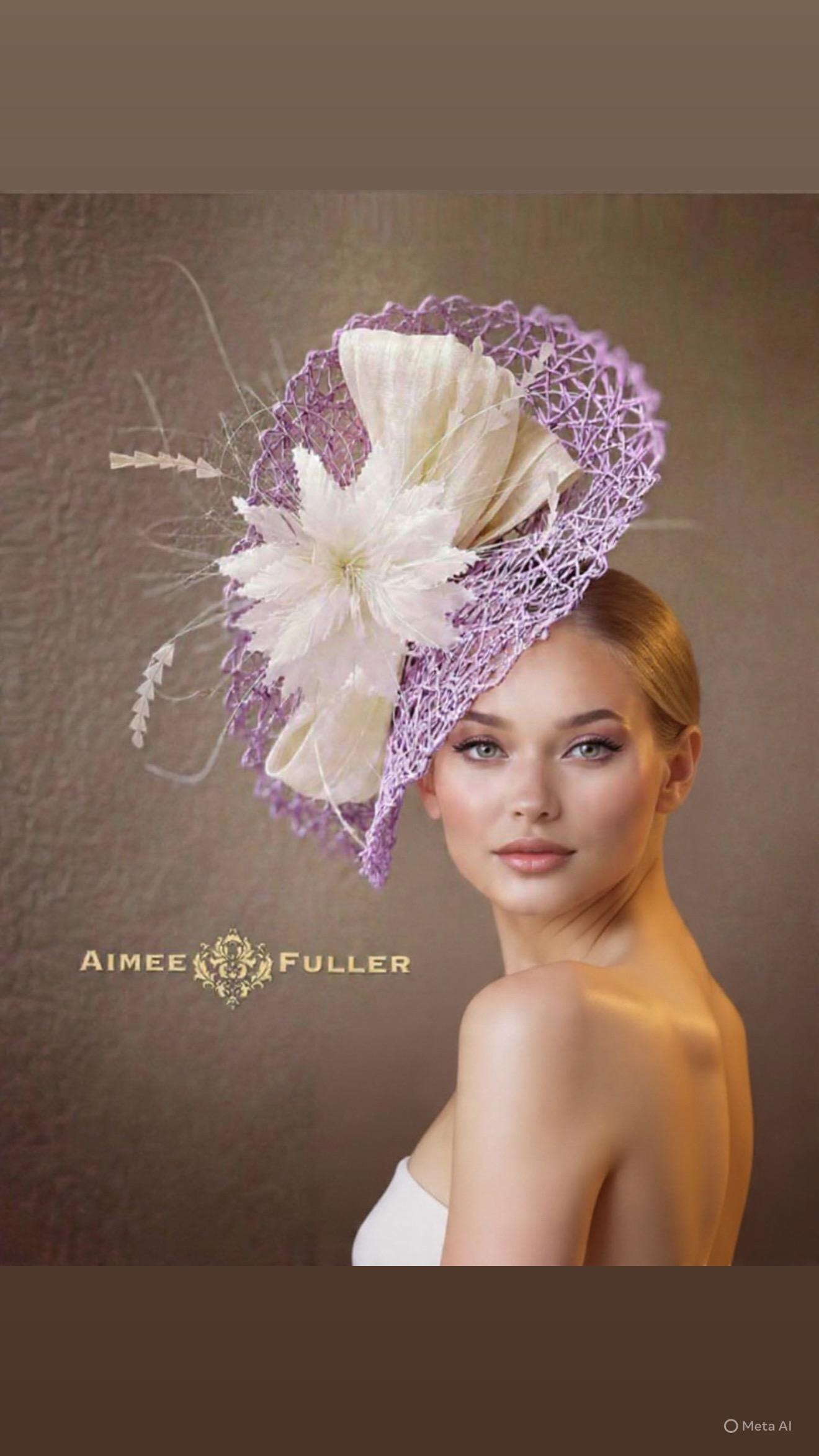 Kentucky Derby Hat Fascinator, Royal Ascot Hat Lavender and 
