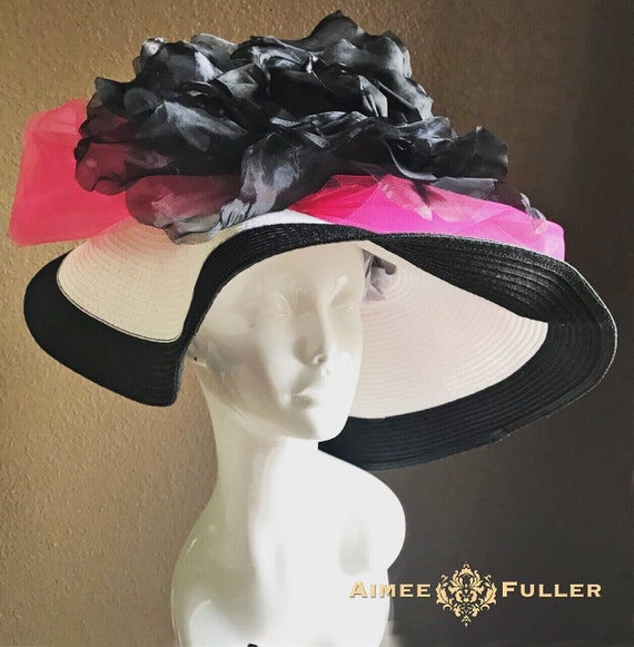 Sombrero para mujer con detalle de cinta en rosa malva