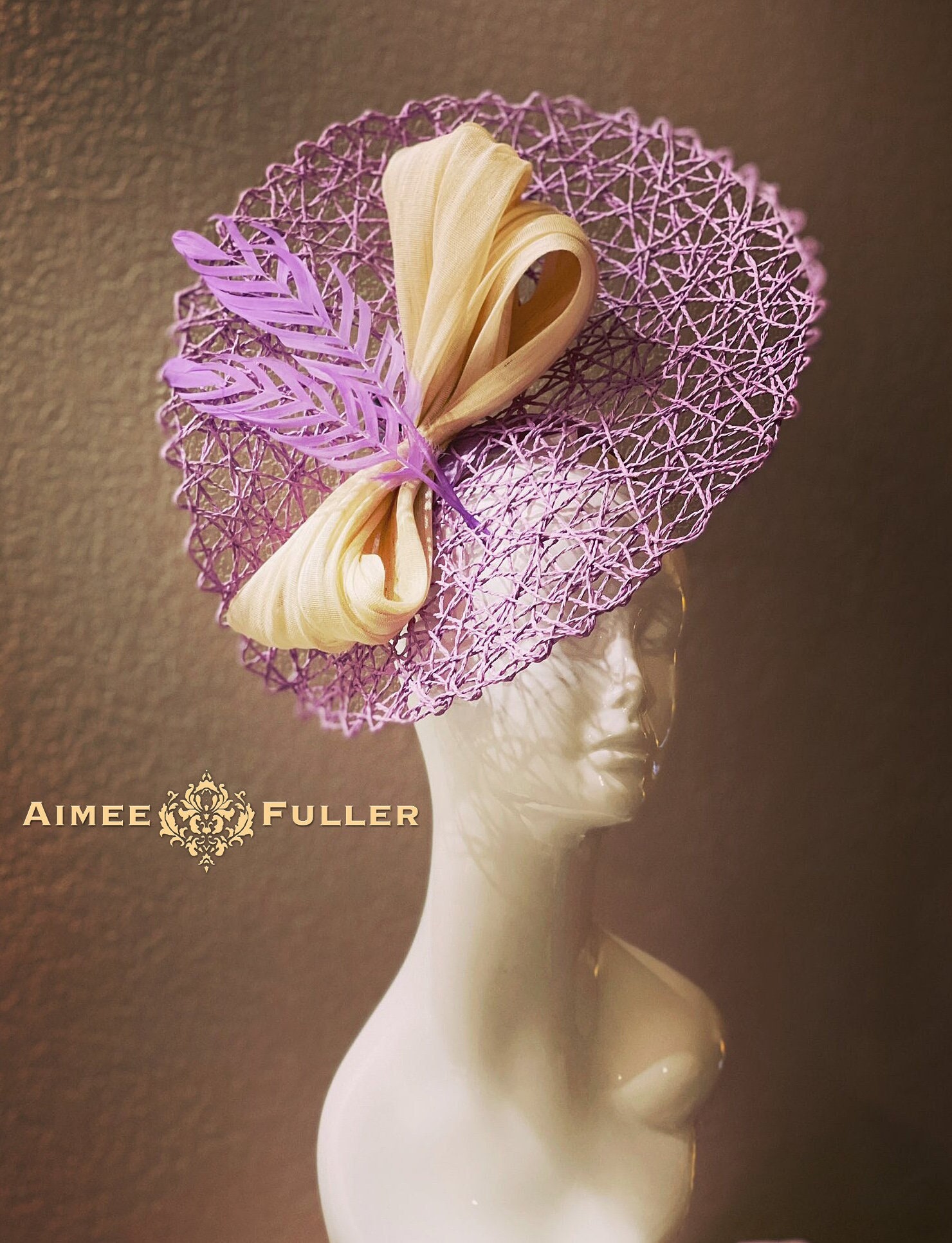 Kentucky Derby Hat Fascinator, Royal Ascot Hat, Lavender  display picture 1