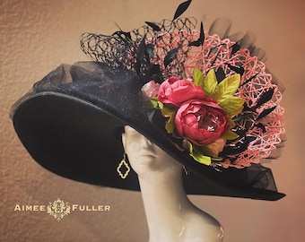 Betmar New York Large Pink With Flowers Bucket Hat Party Wedding Derby Tea Betmar New York sz large pink with bow hat party. wedding  main image 4