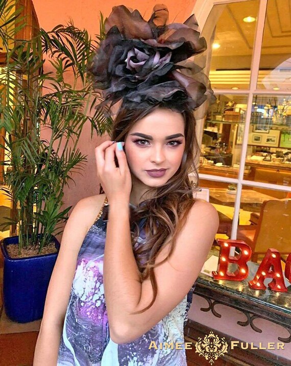 Black Rose Kentucky Derby Fascinator, Royal Ascot Fascinator 