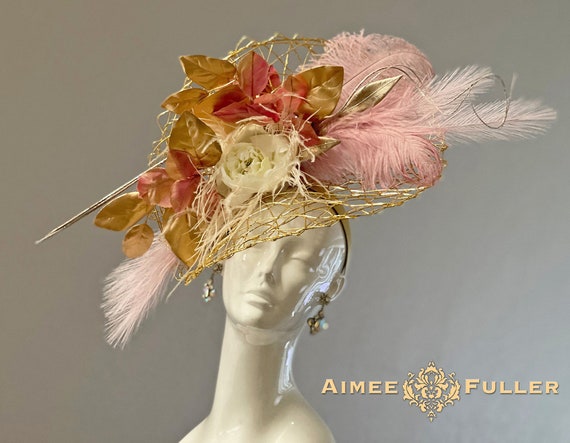 Kentucky Derby Hat, Black Hot Pink Royal Ascot Hat  display picture 1