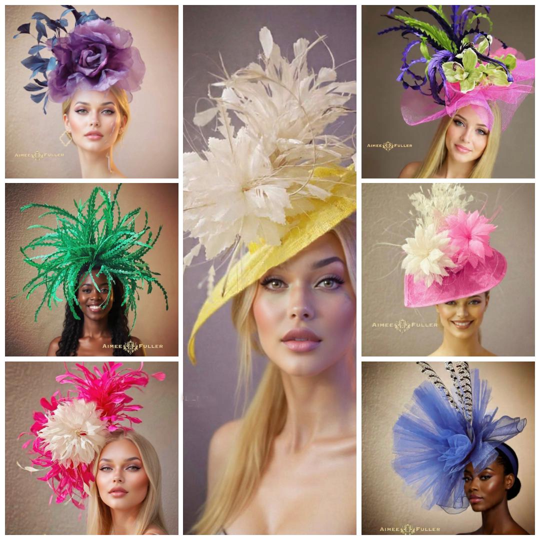 Kentucky Derby Fascinator Royal Ascot Saucer Hat Golden Gold  display picture 1