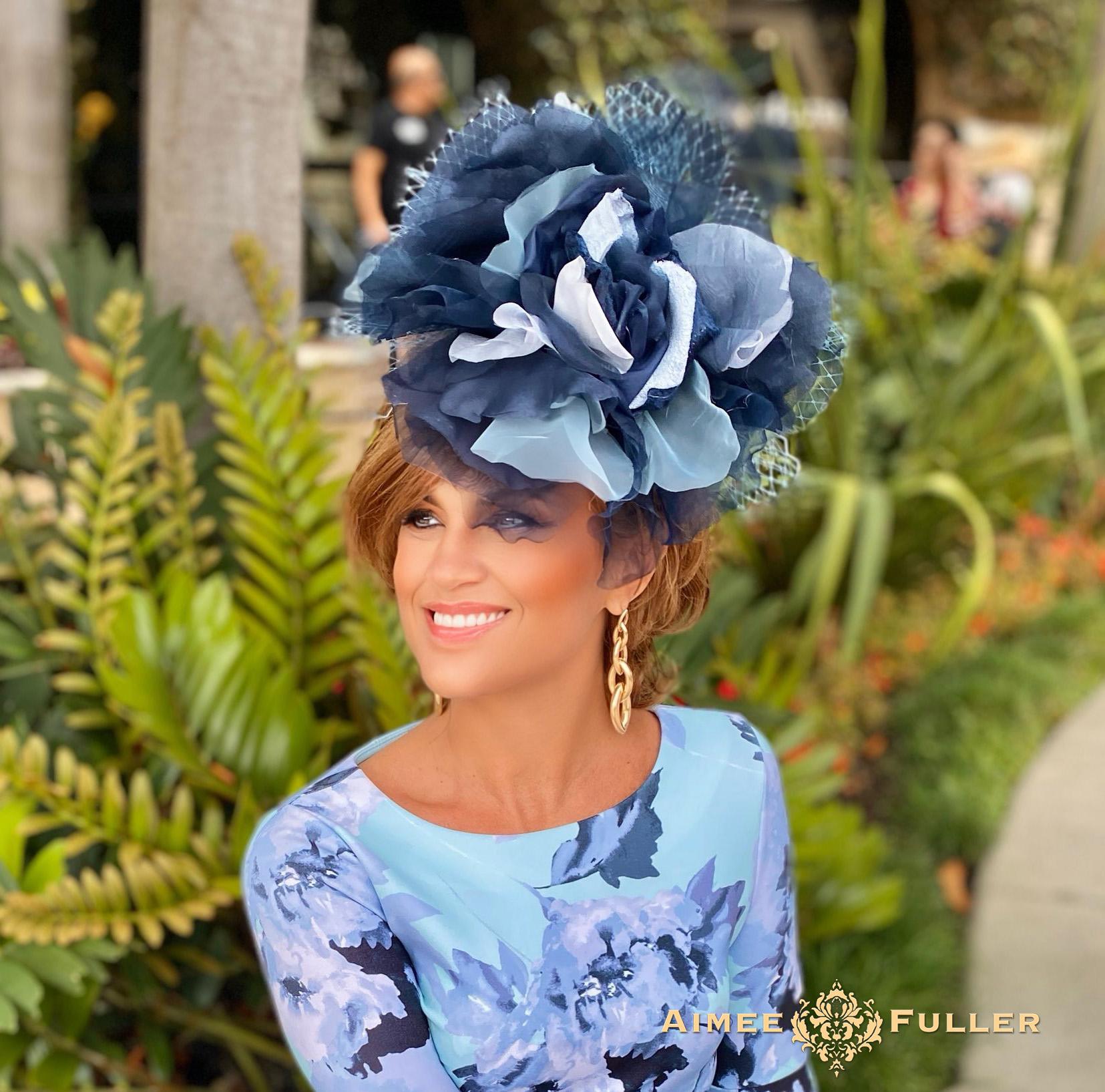 Royal Blue Silver Fascinator - Etsy