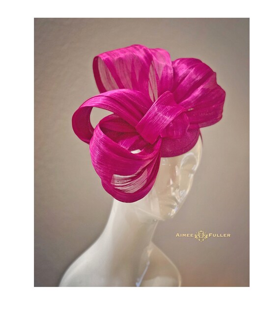 Fascinator Donna Rosa Con Piume E Rete - Accessorio Capelli Elegante Per Matrimoni E Eventi