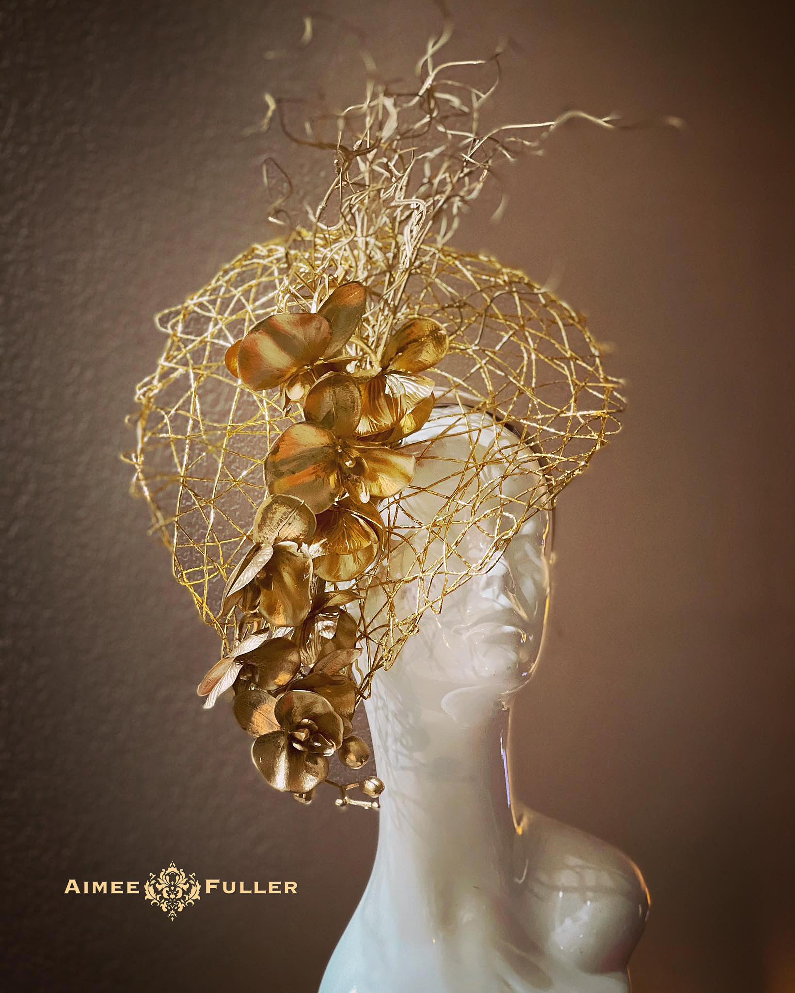‼️RARE‼️?ANTHROPOLGIE??NWOT?Metallic Knotted Headbanc in White/Gold Flecks Green Gold Fredrick Goldman Faceted Edge Band main image 4