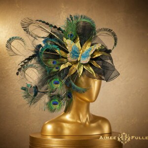 Teal and Gold Fascinators - Etsy display picture 2