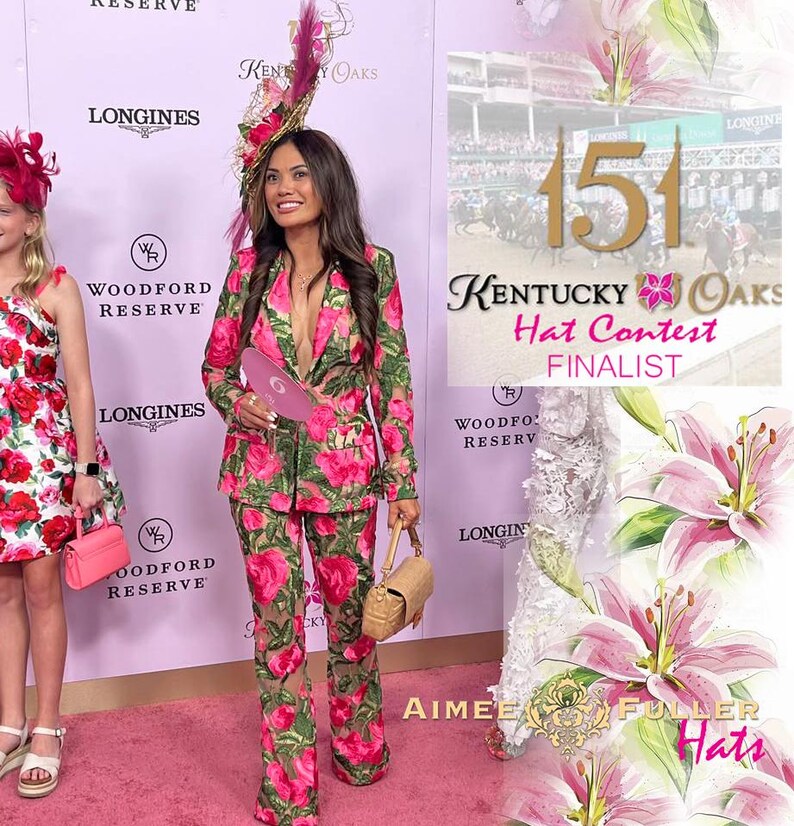 Kentucky Derby Hat Fascinator, Royal Ascot Hat, Easter Hat, Fuchsia Hot ...