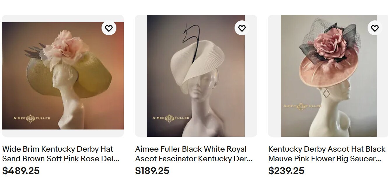 Beige Roses and Bows Wide Brim Derby Hat. Derby Hat Roses - Etsy main image 2
