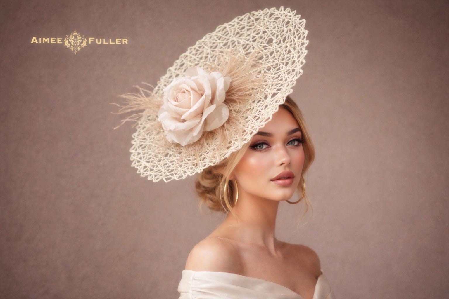 EASTER READY! Fascinator (cream) Cream Fascinators - Etsy main image 2