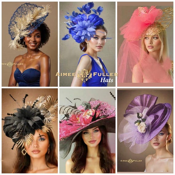 Kentucky Derby Hat, Black Cream Hat, Church High Tea Hat  display picture 2
