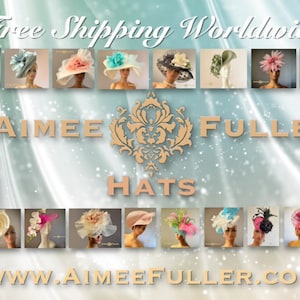 Aimee Fuller Kentucky Derby Fascinator, Royal Ascot Hat, Butterfly Pink Gold Headpiece Del Mar Opening Day High Tea Wedding Breeders Cup Hat image 6